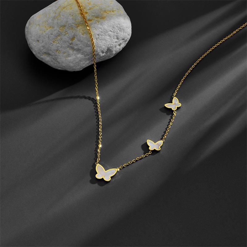 Korean Seashell Butterfly Clavicle Necklace - Trendy, Versatile Ins Style Fashion Accessory