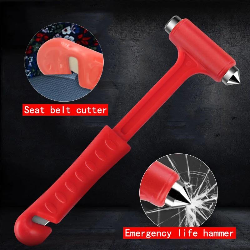 Car Safety Hammer Universal Practical Safety Hammer Plastic Car Rescue Tool Emergency Escape Tool Seat Belt Cutter Mini Portable