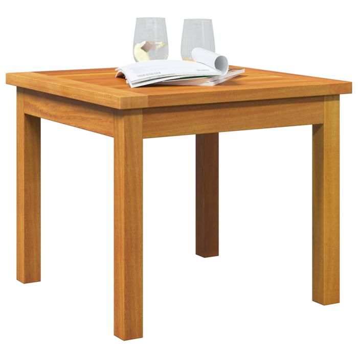 Table d'appoint vidaXL 45x45x38 cm en bois massif d'acacia 4106464