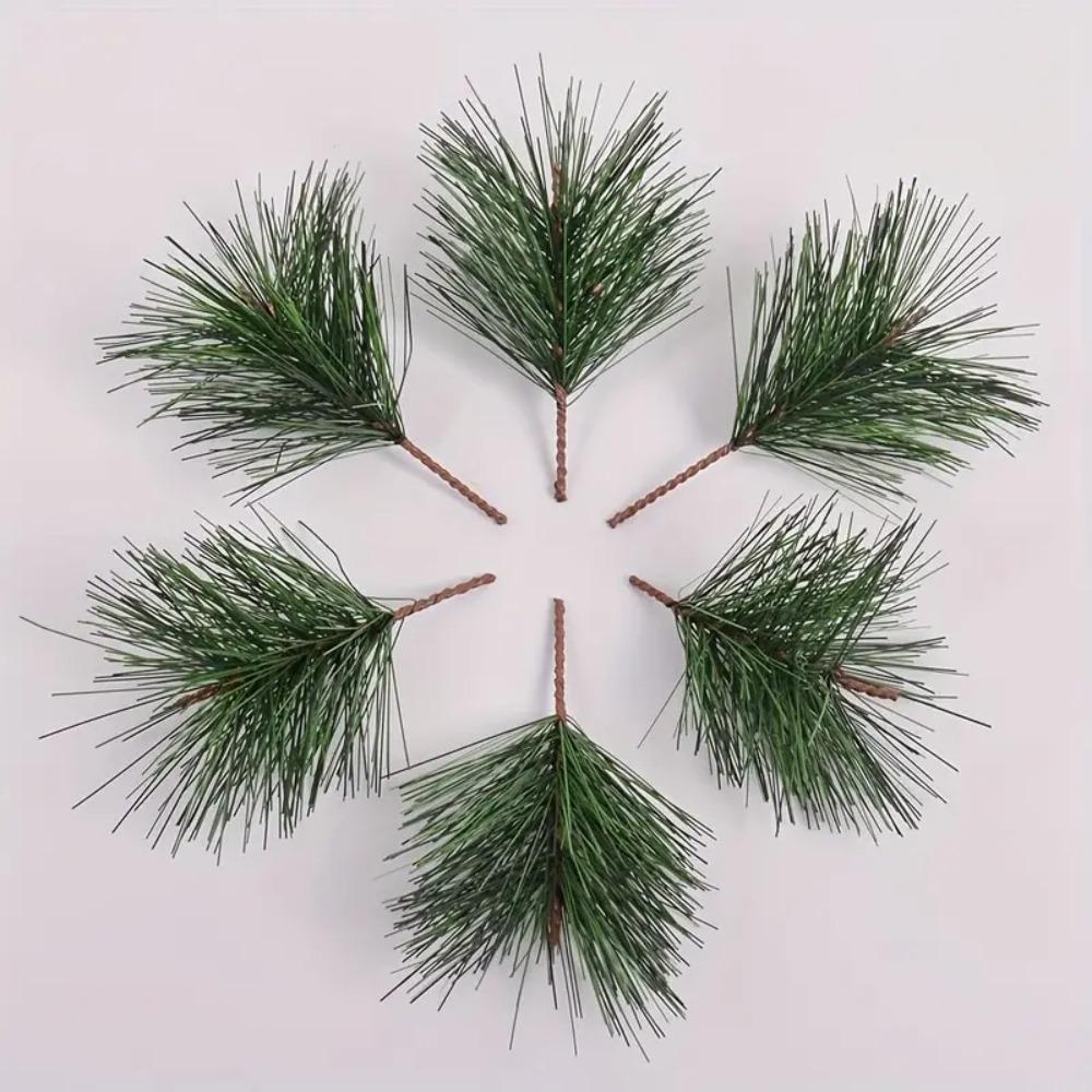 

20pcs Handcraft Christmas Pine Plants Artificial Plastic Plants Wedding Birthday Decor
