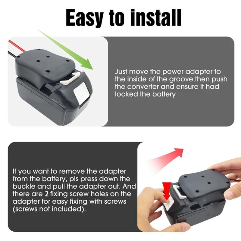 Portable Automotive Battery Jump Starter Adapter for 18V 20V Battery Emergency Vehicle  Support