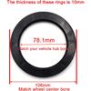 78.1 To 106 Hub Centric Rings, Black Plastic Hubcentric Rings Compatible With Chevy Silverado Tahoe GMC Sierra 1500 Yukon XL, Pack Of 4