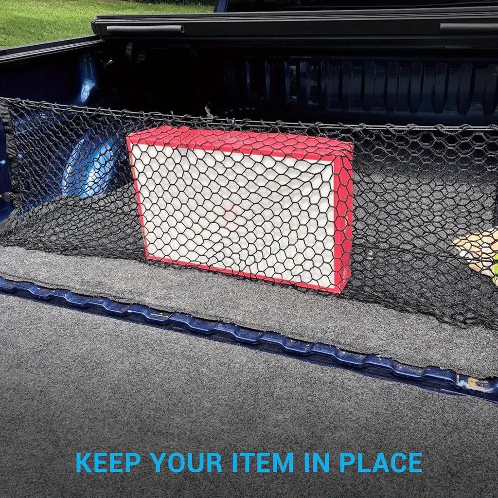 Truck Bed Cargo Net Truck Bed Storage Net Organizer Envelope Cargo Net Elastic Mesh Net For Chevy Silverado 130*45cm