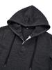 2025 European & American Men's Color Block Hooded Hoodie - Ribbed, Drawstring, Long Sleeve for Autumn & Winter Casual Wear