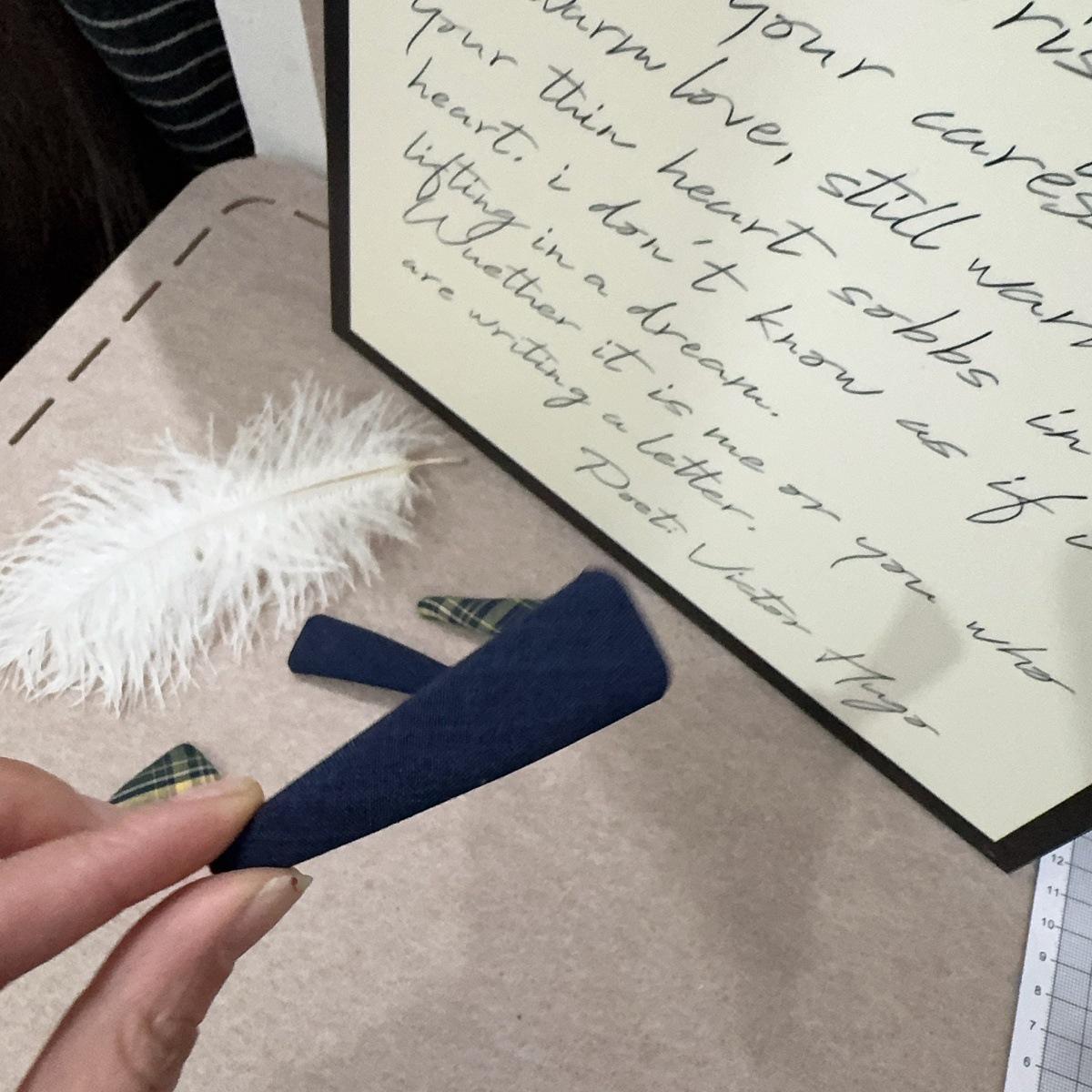 Korean Style Geometric Hair Clip: Retro Fabric Rectangular BB Clip for Bangs and Flyaway Hair