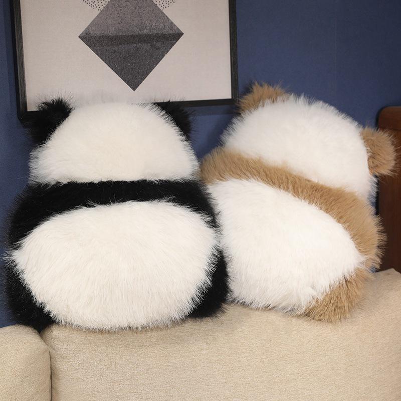 Cute Panda Imitation Wool Back Cushion for Sofa or Bedside