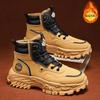 Herrenschuhe Winter Herren Martin Stiefel Fleece warm vielseitige Schuhe Rutschfeste und abriebfeste Plateau Sport-Board-Schuhe