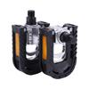 Mountain Bike Pedals with Safety Reflective Sheet Cycling Sports Pedals Non-Slip Universal Foldable Pedals Bicycle Accessories