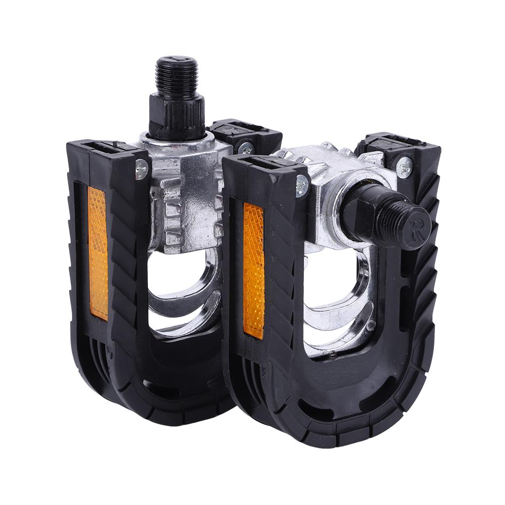 Mountain Bike Pedals with Safety Reflective Sheet Cycling Sports Pedals Non-Slip Universal Foldable Pedals Bicycle Accessories China Mainland