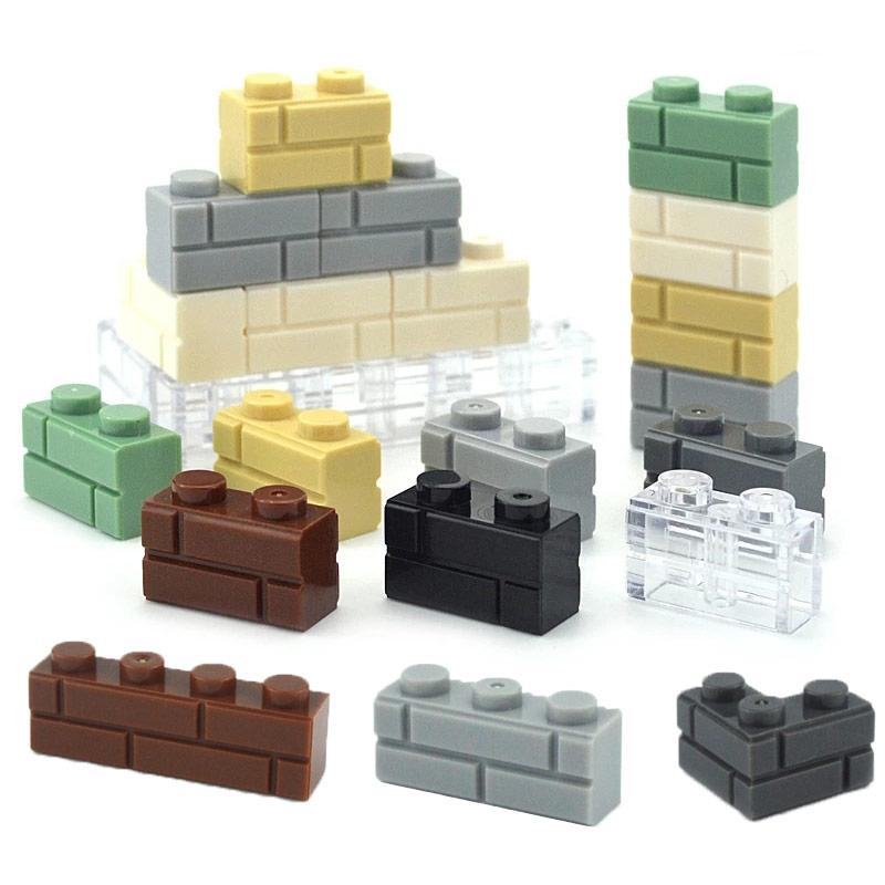 DIY Building Blocks Wall Figures Bricks 1x2 1x3 1x4 L Dots Educational Creative Construction Brick Size Compatible Small Bricks