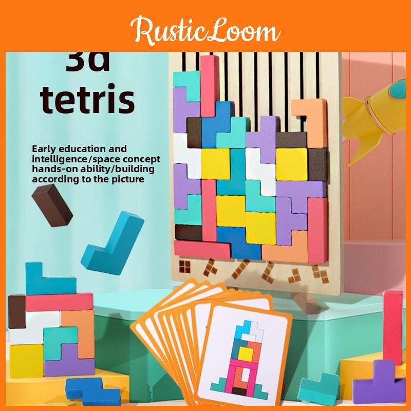 Tetris Playset Wooden Toy For Kids Learning And Development Gift For Children