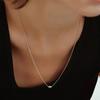 Silver 925 Smooth Pebble Curve Chain Necklace #LSN75
