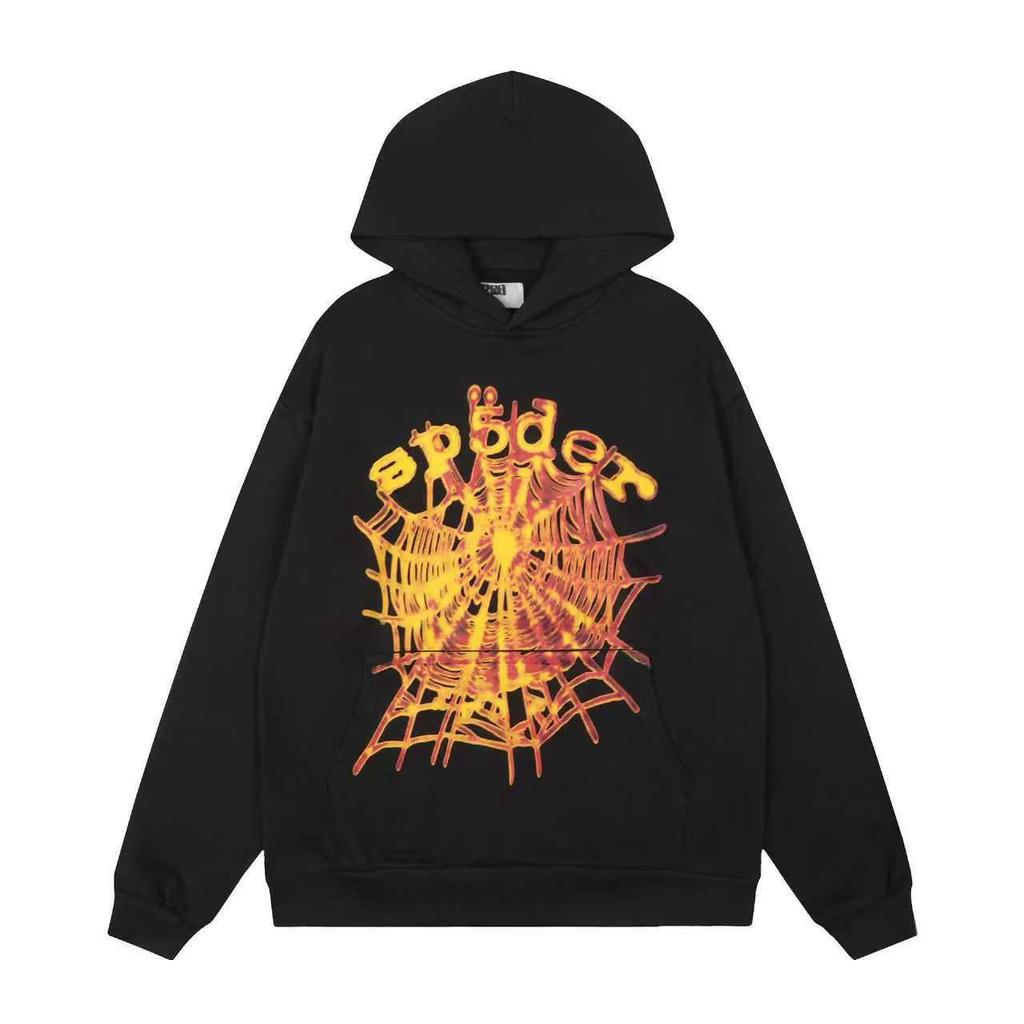 Sp5der High Version Web Print Hoodie: Trendy American Fit for Men