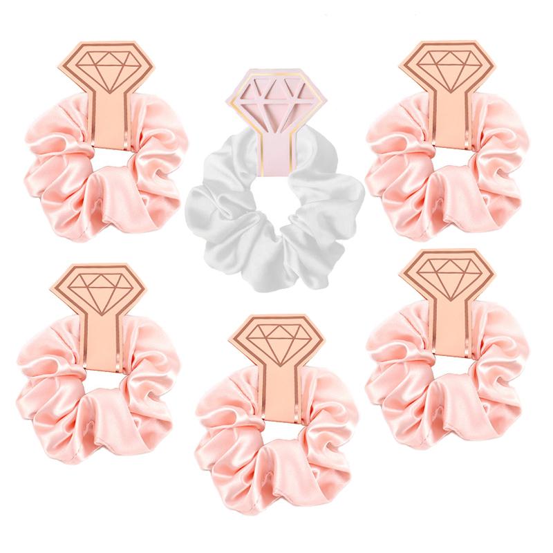 6/1pcs Bridesmaid Gift Hair Band Ties Bachelorette Party Favors Bridal Shower Wedding Souvenir Team Bride To Be Hen Party Supply