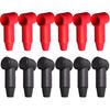 Ampper 12 Pcs Silicone 3/8" Stud Terminal Covers, Flexible Post Terminal Cover Protector Boot for Battery Power & Ground Junction Block Post, Fits