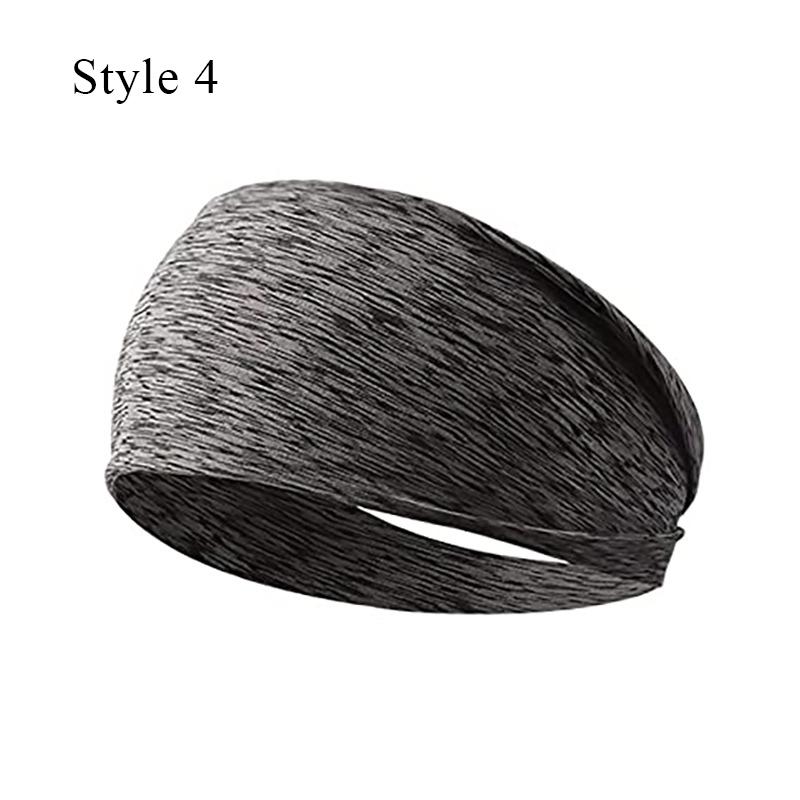 Hot! Stripes Gradient Unisex Headband Women Men Running Fitness Wide Turban Head Wrap Elastic Absorbing Sweat Sport Hair Bands