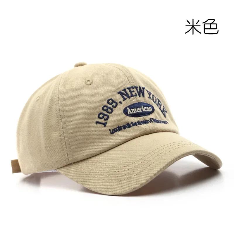 Men and Woman's Baseball Caps Adjustable Casual Embroidered 1989 New York American Cotton Sun Hats Unisex Solid Color Visor Hats