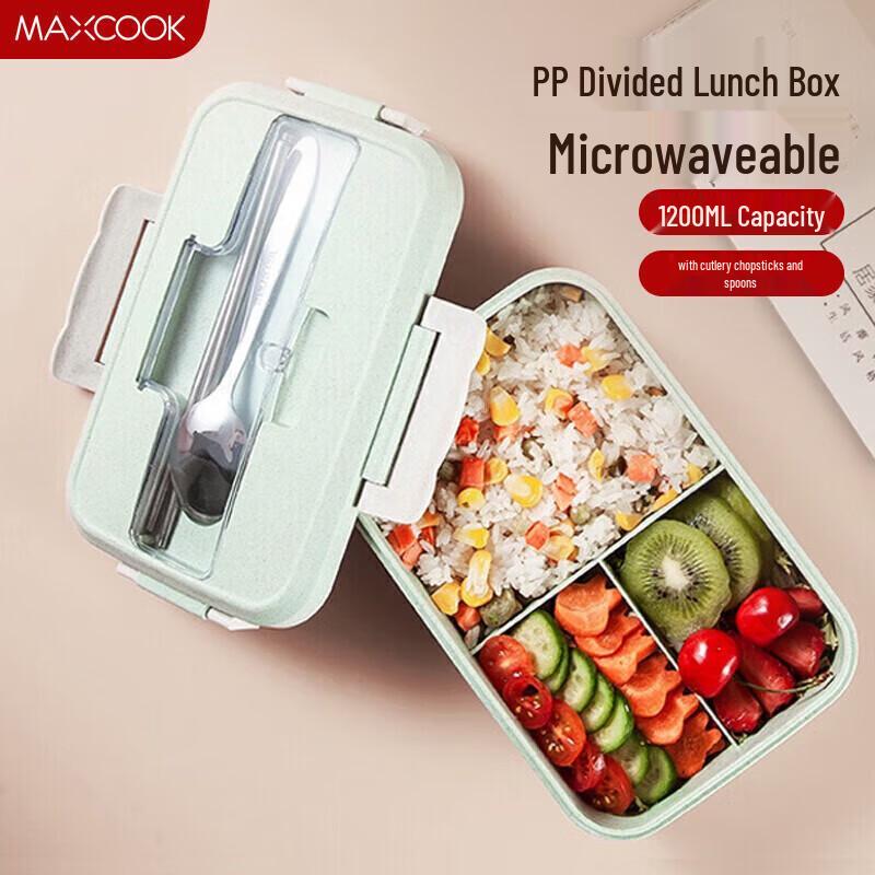 MAXCOOK Wheat Straw Divided Lunch Box