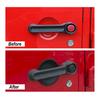 Matte Black Door Handle Recess Guard for 2007-18 Jeep JK Wrangler Unlimited 4Dr