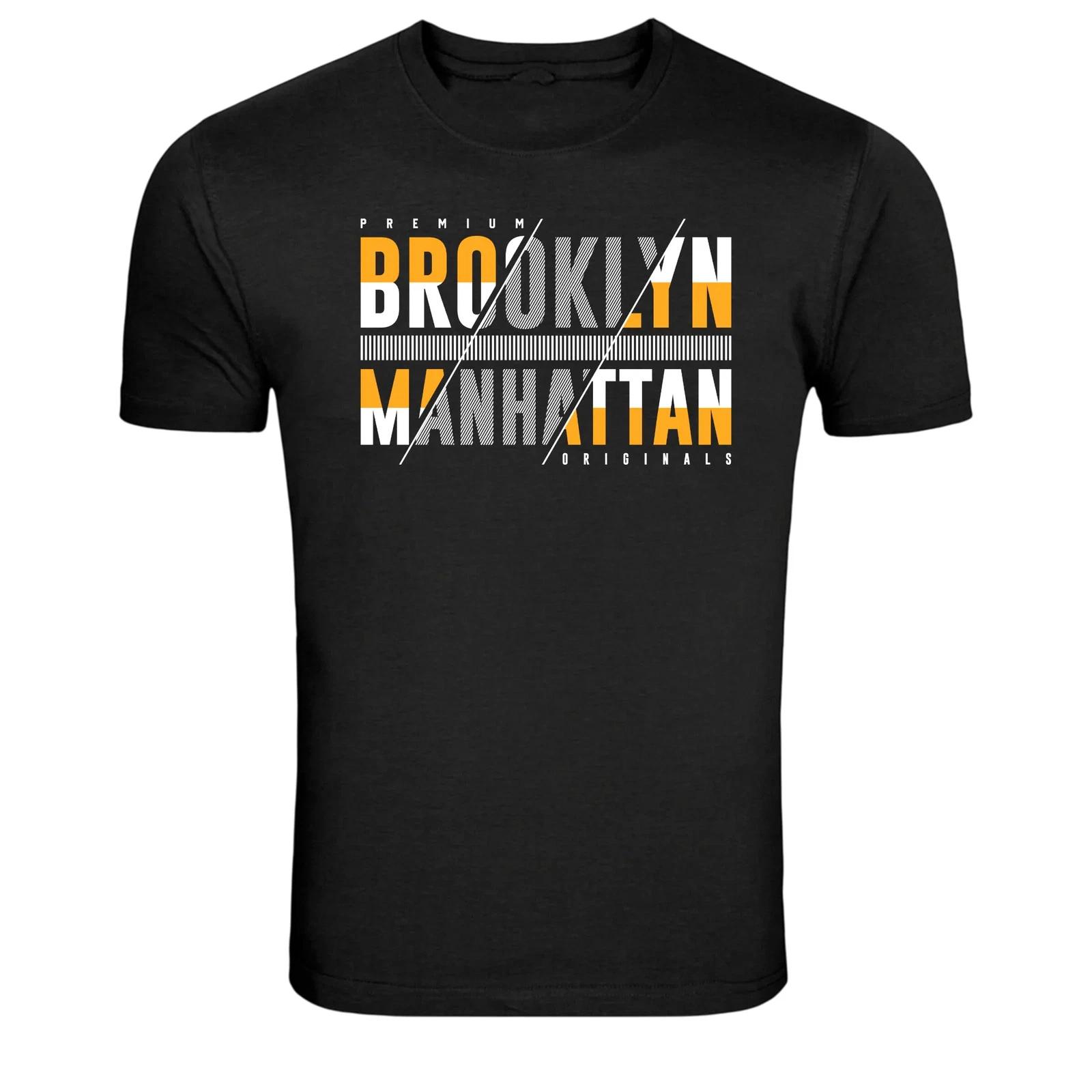 Brooklyn Manhattan Originals Premium Typography Graphic T-Shirt XXL