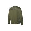 PUMA Pineapple Flower Patchwork Zipper Pocket Round Neck Pullover Long Sleeve Sweatshirt Men sweatshirt Dark-Green 534981-94