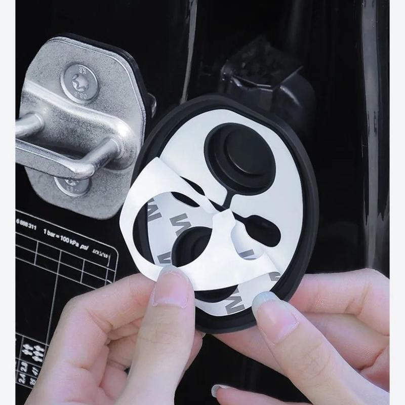 Upgrade Car Door Closing Shockproof Silicone Cushion Mute Shock Absorber Protective Covers Car Door Latch Accessories