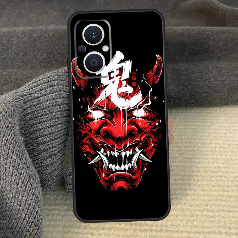 Hannya Demon Oni Phone Case For OPPO Reno 12F 12 13 F 11 8T 7 8 10 Pro OPPO Find X5 Lite X3 X6 X8 Pro Cover