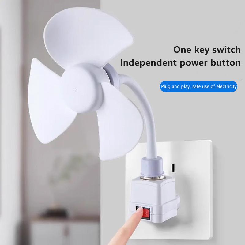 5W Small Cooling Fan E27 Screw Home Ceiling Fan Desktop Electric Fan For Kitchen Bedroom Dormitory Living Room Study Table Fans