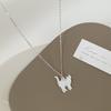 White Fritillary Kitten Pendant Necklace Female Design Sense Niche Simple Various Stylish Versatile Neck Chain Collarbone Chain