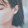 Heart Motif Rhodolite Garnet Gradation Earrings in 10K White Gold