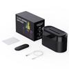 Flame aroma diffuser with LED digital clock color changing mood light and smart remote control for home office desktop use