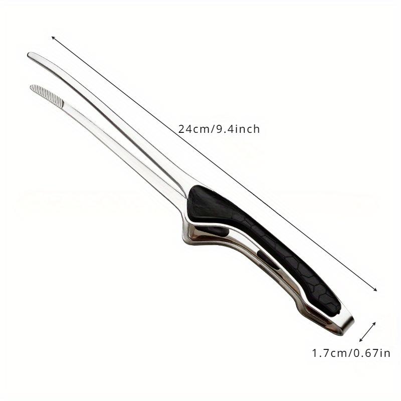 Stainless Steel Kitchen and Barbecue Tongs with Anti Slip Handle, Barbecue Accessories, Self- Restaurant Tools