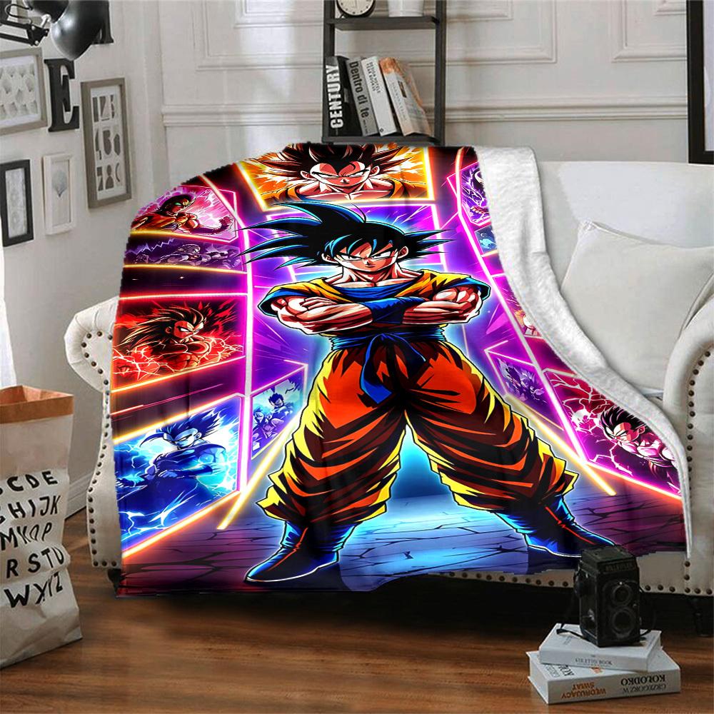 1PC Dragon Ball Blanket, Throw For Sofa, Bed, Travel, Camping, Livingroom,
