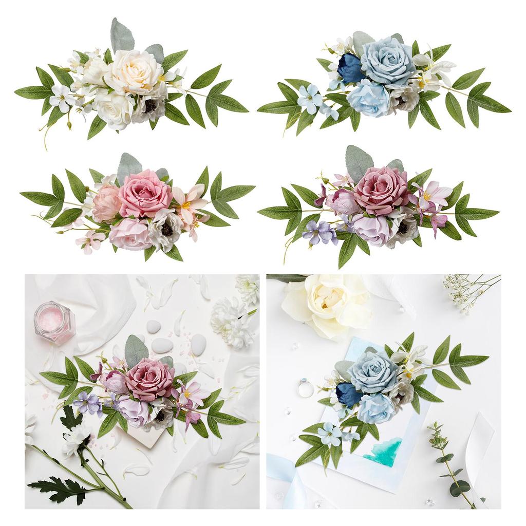 PEW Flowers Wedding Ceremony Aisle Durable Chair Back Flower Chair Decorations for Party Concerts Engagement Holidays Ceremony