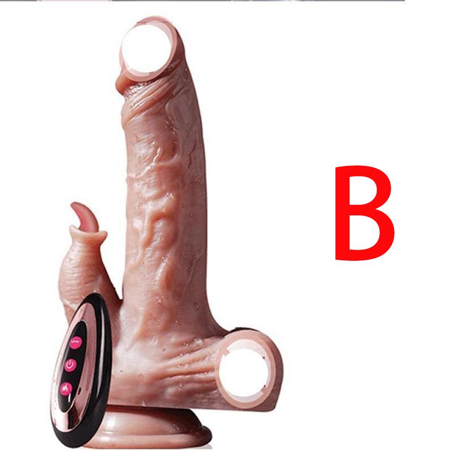 Realistic Feeling Soft Dildo Vibrator for Women Huge Big Electric Telescopic Penis Females Masturbation Oral Sex Toys for Woman