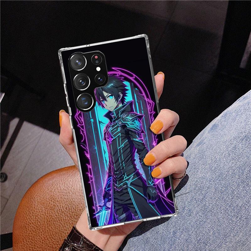 Sword Art Online Kirito Phone Case For Samsung Galaxy S24 S25 Edge S26 Ultra S23 S22 S21 Plus S20 FE + Personalized Print Cover
