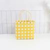 Bucket bag hand-woven contrasting color vegetable basket creative hand basket photo vacation leisure women's bag