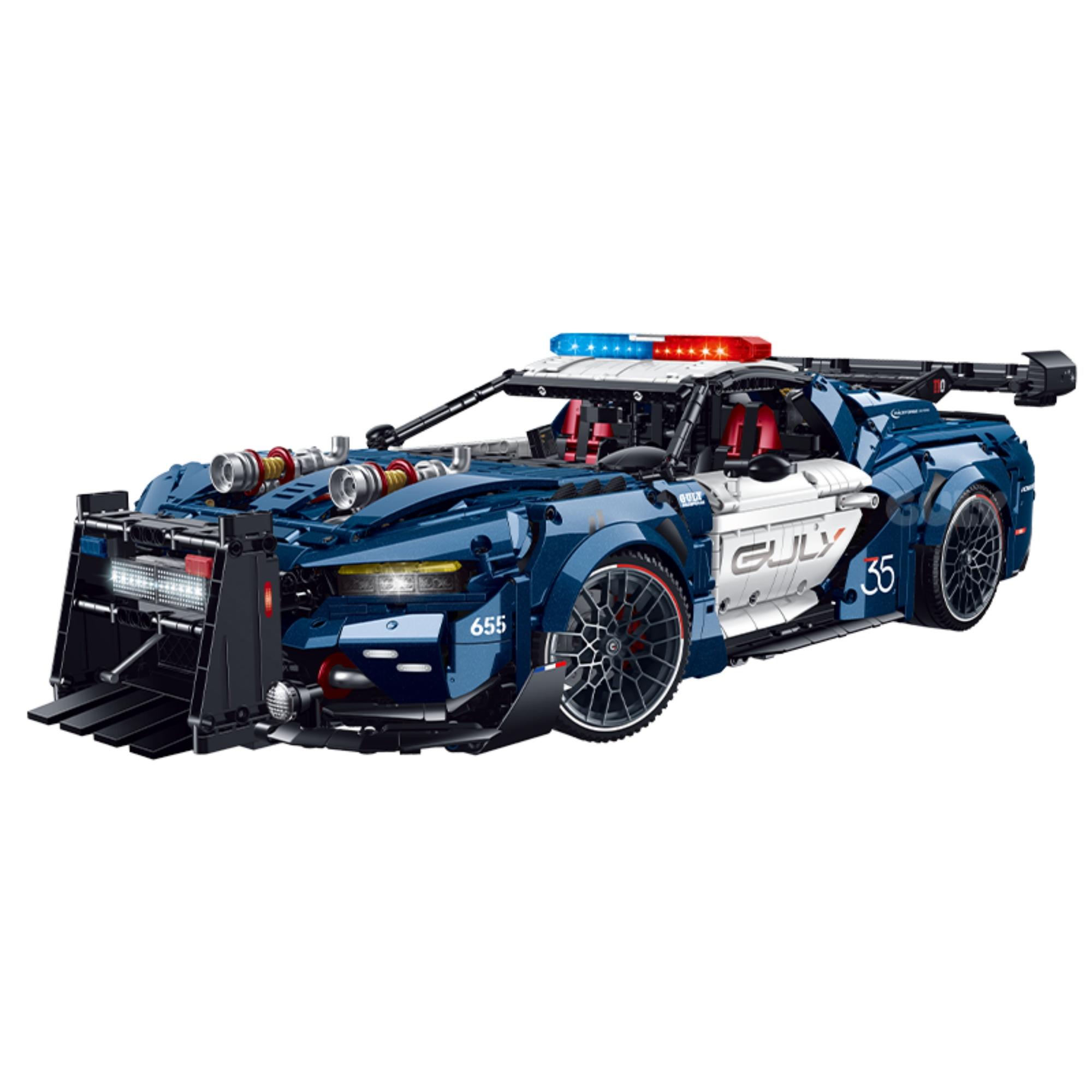 

3975pcs 1:8 Technical Police Supercar Building Blocks 10655 RC Sport Car Police Vehicle Model Bricks Idea Toy for Adults Gifts