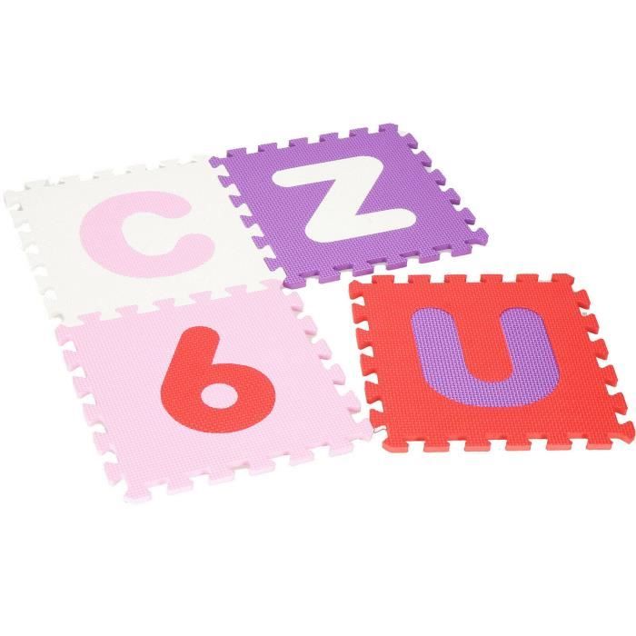 Tapis De Jeu Éducatif SPRINGOS® 36 Puzzles Lettres Colorées Pour Bébés 175x175cm En Mousse