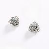 925 Silver Earrings Rose Flower for Women Sterling-Silver Wedding Jewelry Elegant Female Accessories Fashion 5A ZirconGift