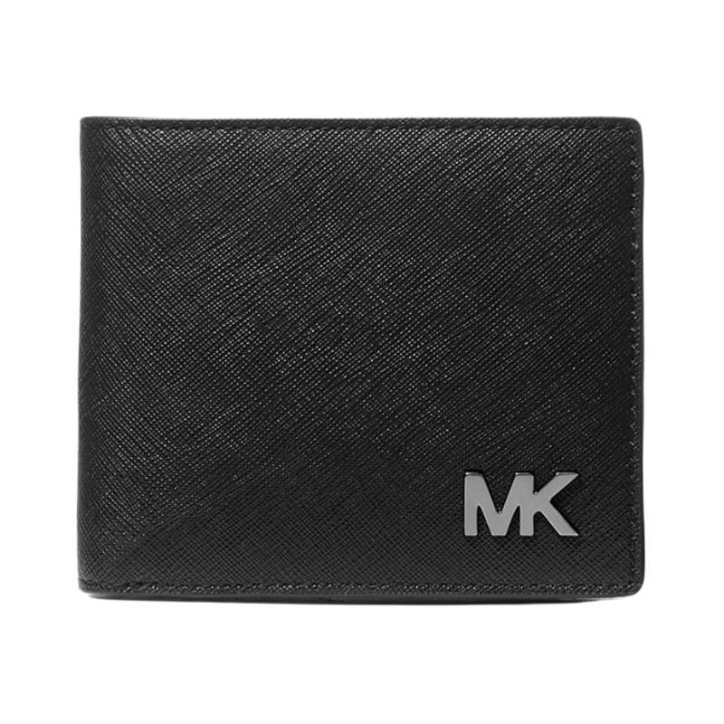 MICHAEL KORS COOPER brand logo classic cowhide wallet men s black чёрный