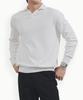 Gold Percent Viscose Soft Cozy Collar Knit (Ivory, Men)