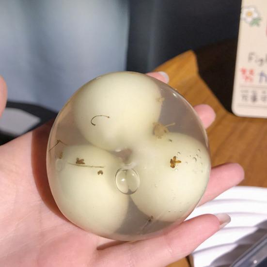 Crispy Sweet Dumplings Squeeze Ball DIY Shapeable Stress Ball Slow Rising Anxiety Relief Stretchy Transparent Ball Sensory Fidget Toy