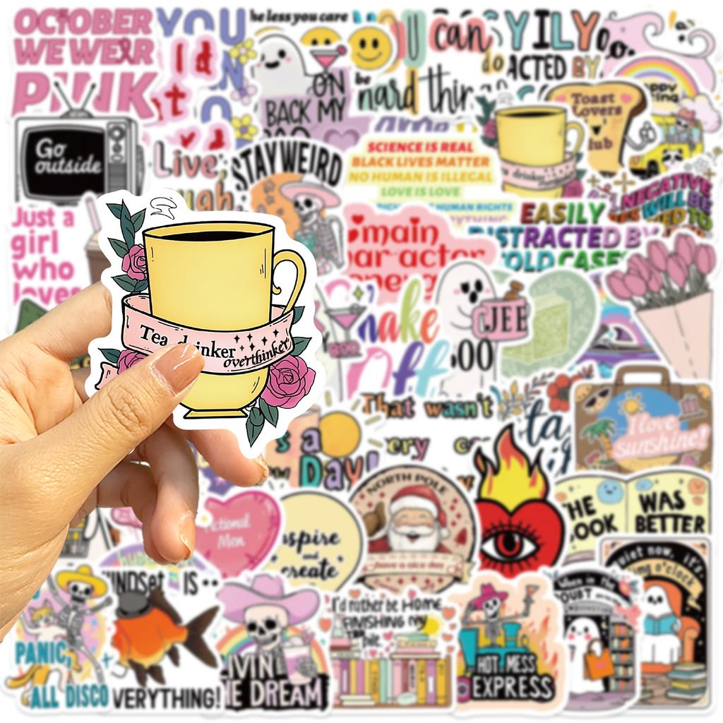 50 Cartoon Mixed Characters Graffiti Stickers Guitar Notebook Suitcase DIY Waterproof Stickers