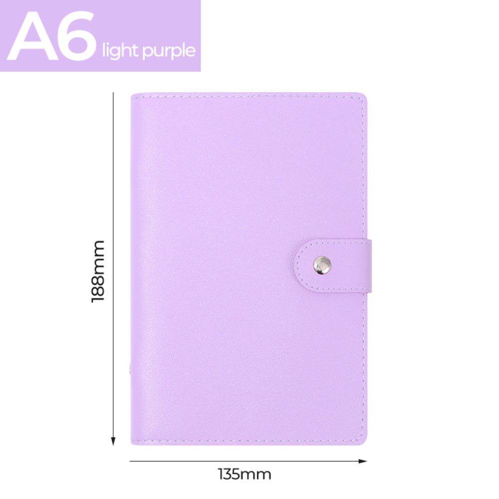 Macaron Money Organizer PU Leather Loose-leaf Notebook Durable Cash Saving Planner  Planner