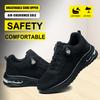 Men's Steel Toe Safety Shoes Anti Smash & Anti Puncture Lightweight Work Fashionable And Durable Buttoned Safety Shoes Boots