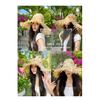 Hollowed-out Raffia Straw Hat for Women, New Seaside Beach Hat, Summer Large Brim Woven Sunshade Hat