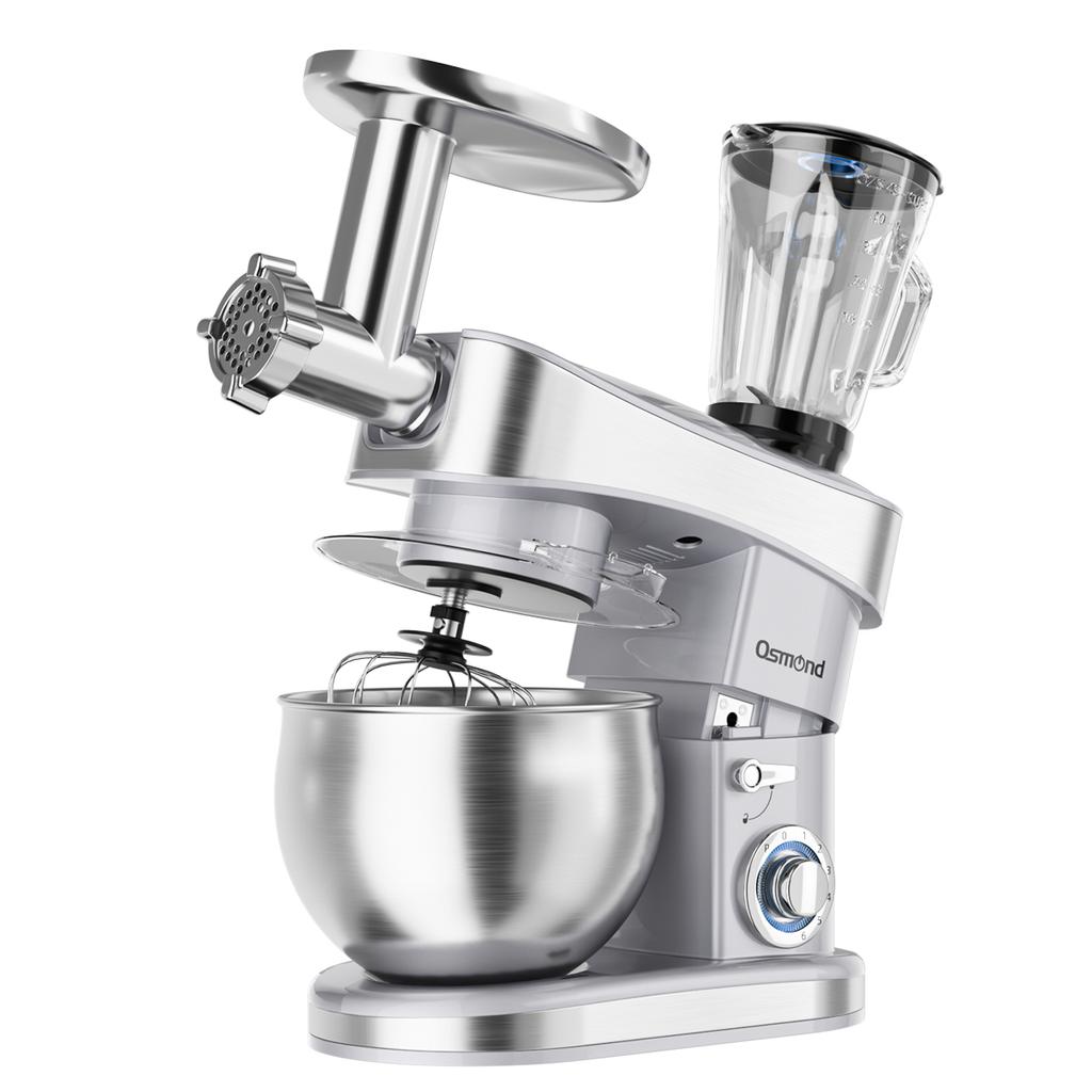 💰Kjøp 6.5L 3in1 Stainless Steel Bowl 6speed Kitchen Food Stand Mixer