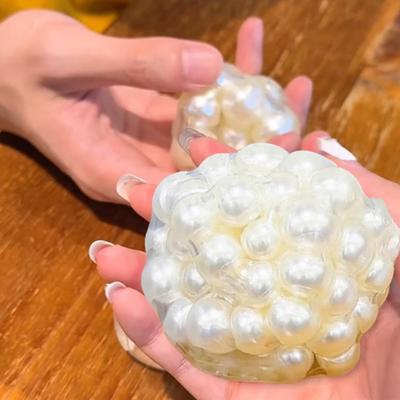 Zabawka Sensoryczna Kulkowa z Sztucznych Pereł Kształtowalna Chrupiąca Piłeczka Antystresowa Fidget Toy Narzędzia do Odprężania