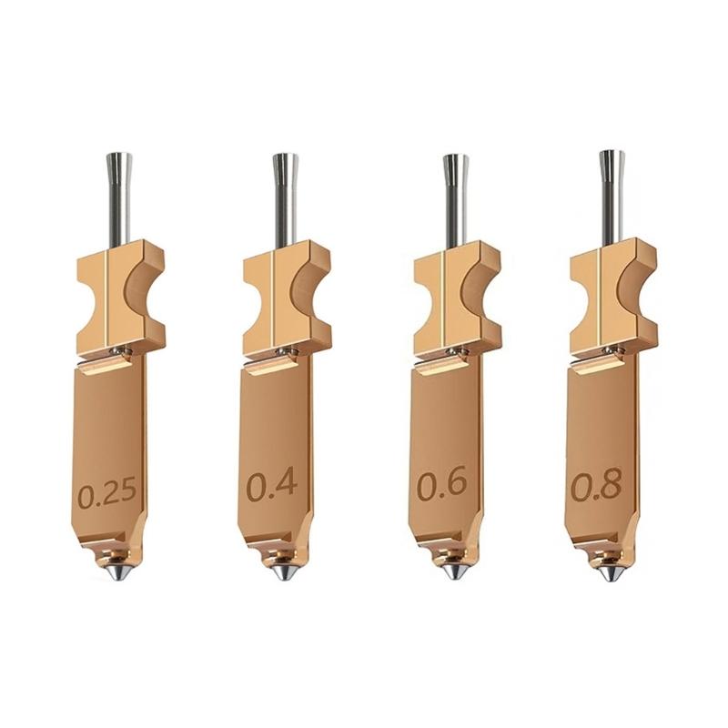 

4Pcs Hardened Steel Nozzle Kit Quick Release Mechanism High Wear Resistance for AD5X Printing 1